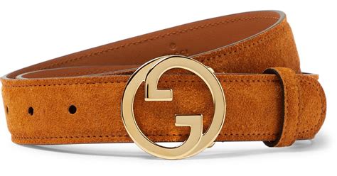 Gucci Blondie suede belt in brown 